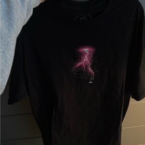Anti Social Social Club Black Tee with Pink Graphic